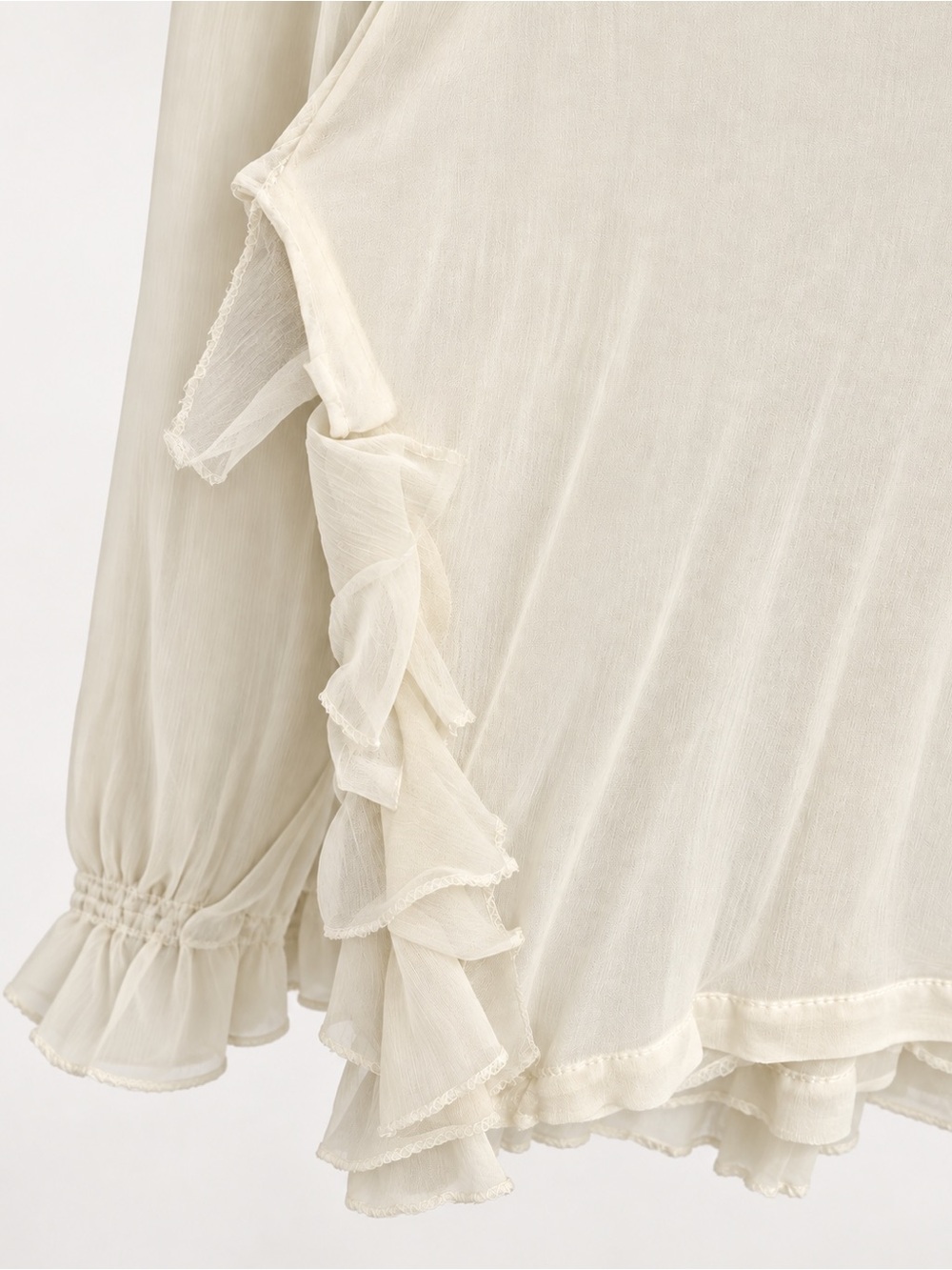 Vintage Boho glam| ruffles and sequins| cottagecore cardigan - Picture 6 of 8